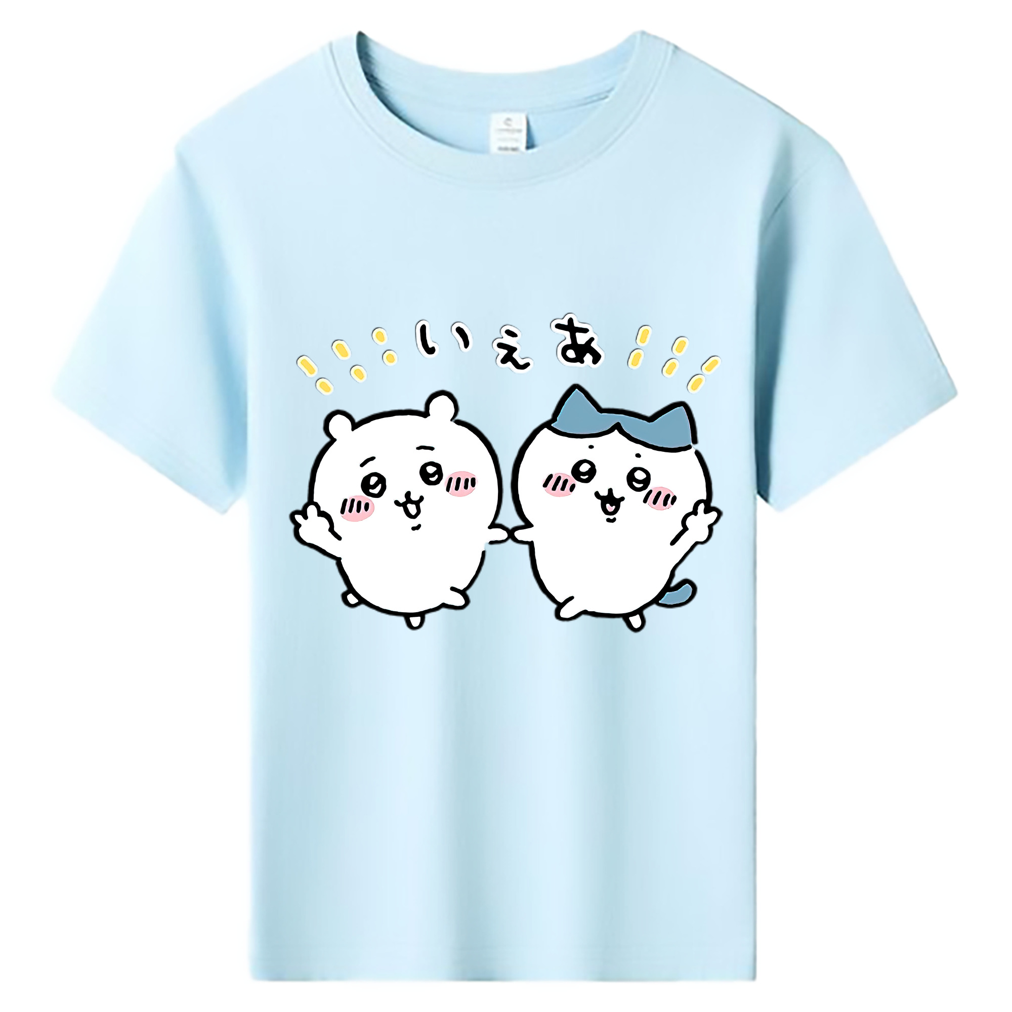 （画像用） ちいかわ ハチワレ Chii-kawa hachiware 綿100％キッズTシャツ（フロントプリント）
